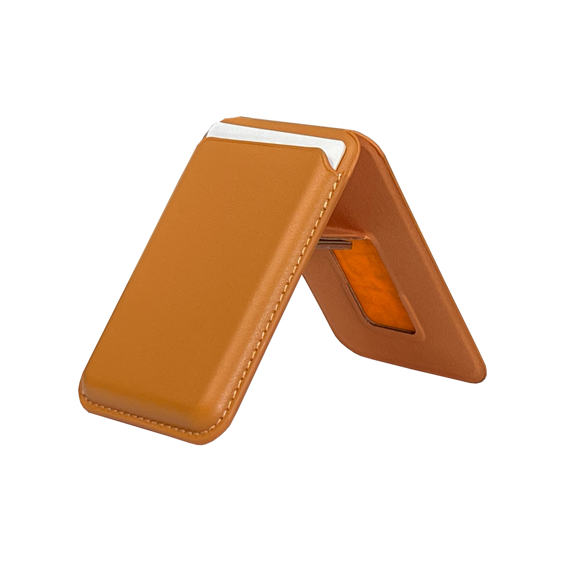 Aplicable a Apple serie MagSafe bolsa de tarjetas magnéticas iPhone serie PU cuero magnético fuerte soporte plegable cubierta de tarjetas