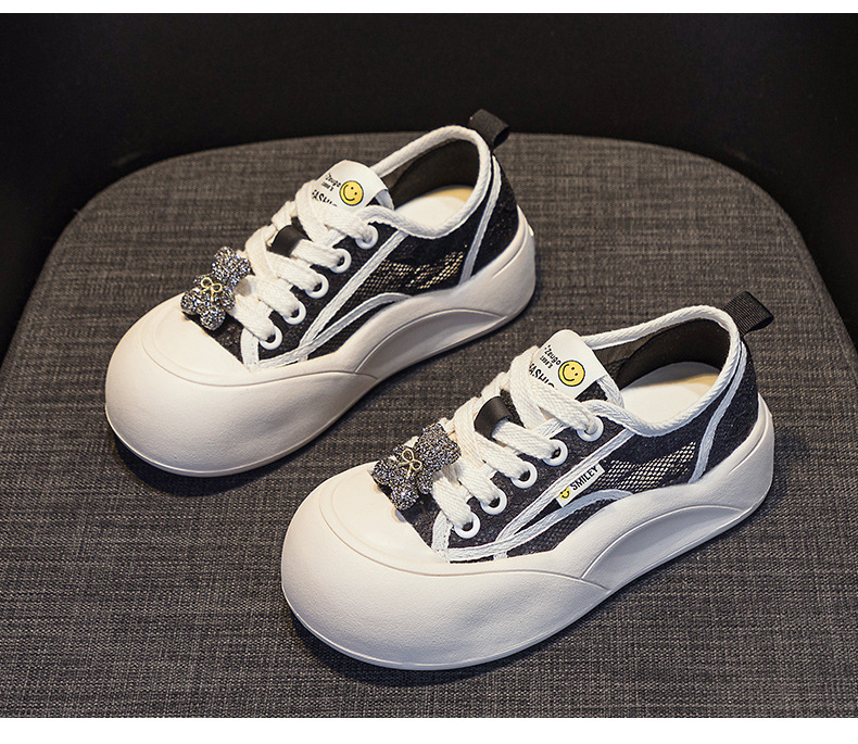 Giày sneaker nữ chunky đế dày mũi tròn phong cách Pháp — M2569 màu be, M2569 màu đen chi tiết 18