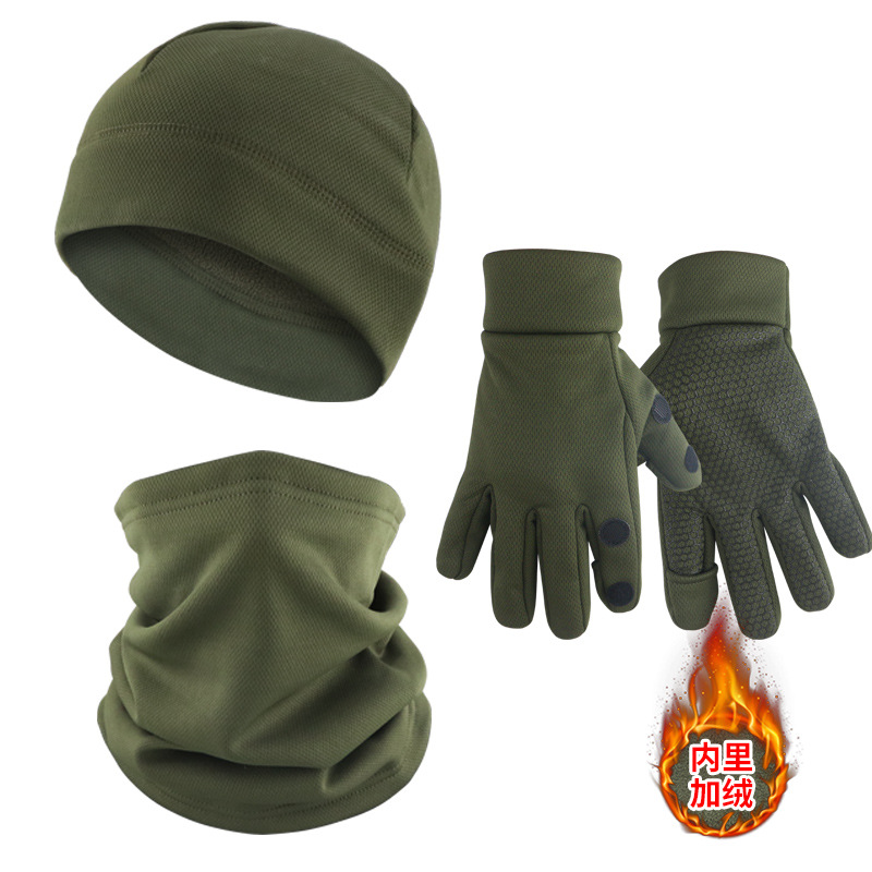 invierno gorra de camuflaje guantes de ciclismo guantes tácticos de caza al aire libre