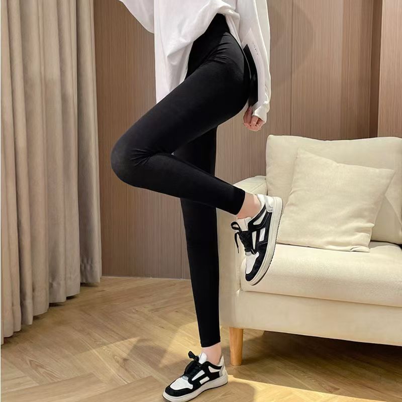 Cross-Border Modal Plus-Size 100kg Leggings for Women, Stretchy Nine-Point Thin Sports Leggings That Can Be Worn Outside
