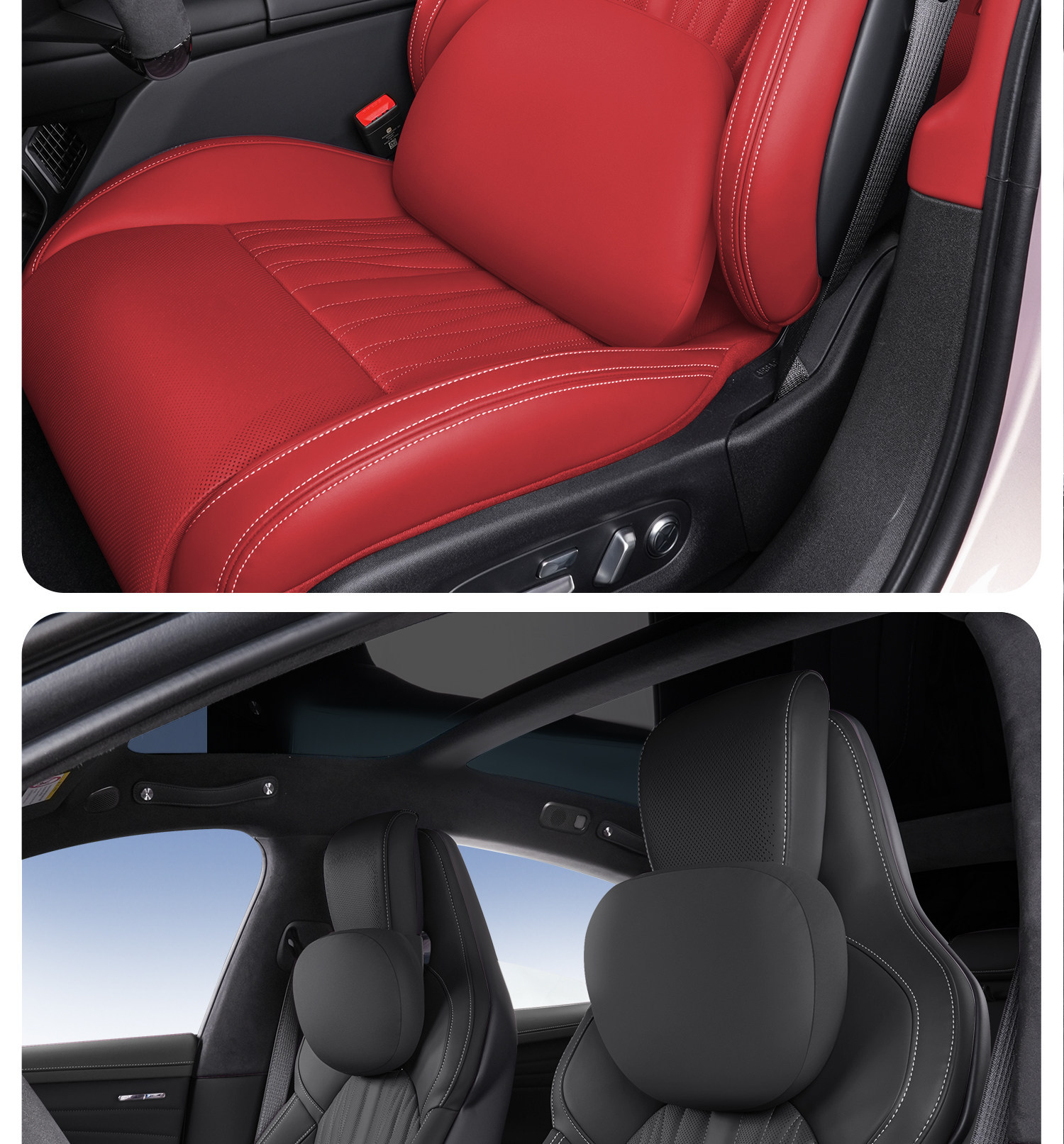 Suitable for 26 New Xiaomi Su7 Car Models, Magnetic Headrest, Neck Pillow, Breathable and Comfortable Pillow, Lumbar Support, Magnetic Version
