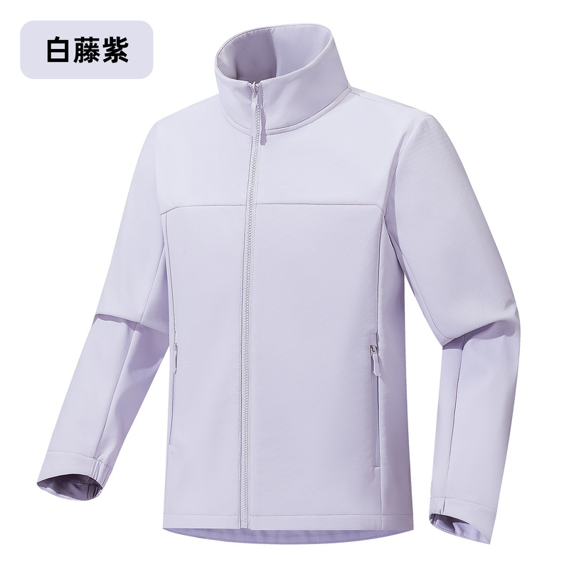 Soft shell jacket for men and women, casual coat, windproof, waterproof, warm jacket, autumn fleece lining, stand-up collar sweatshirt