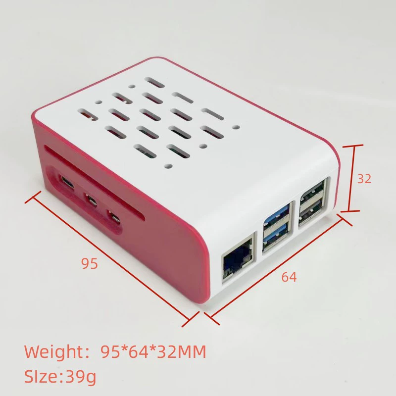 Raspberry Pi 5-го поколения B красно-белый корпус для охлаждения корпуса Raspberry Pi Case защита вентилятора