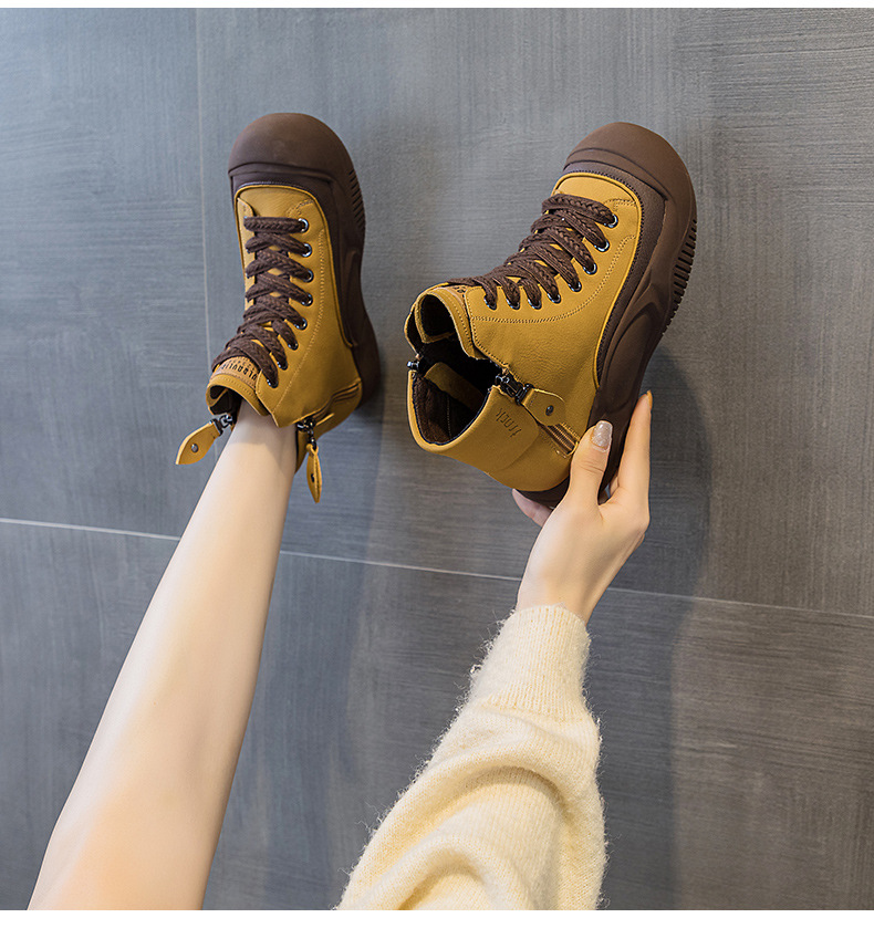 Women's Dad 2026 Autumn New Retro Lightweight Trendy Platform Thick-soled Height-increasing Casual Fashion Women's Shoes_vogvips.com