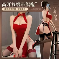 Сексуальное нижнее белье, прозрачная униформа чонсама с вырезами, соблазнительные пижамы с высоким вырезом, сексуальные халаты на Рождество и Новый год, искушение