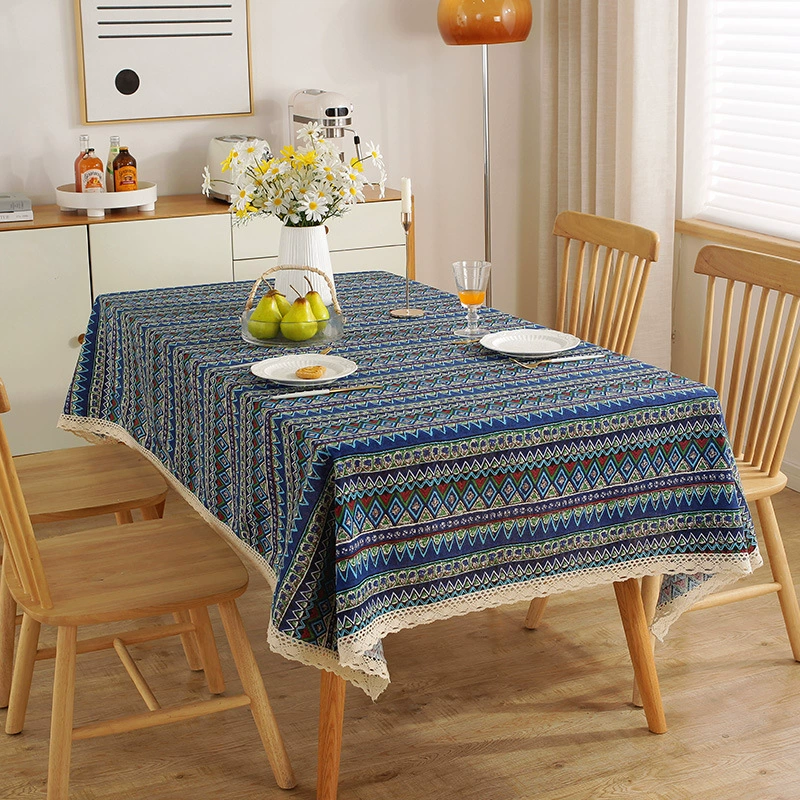 Ethnic retro rectangular cloth, boho style, cotton and linen, ethnic style