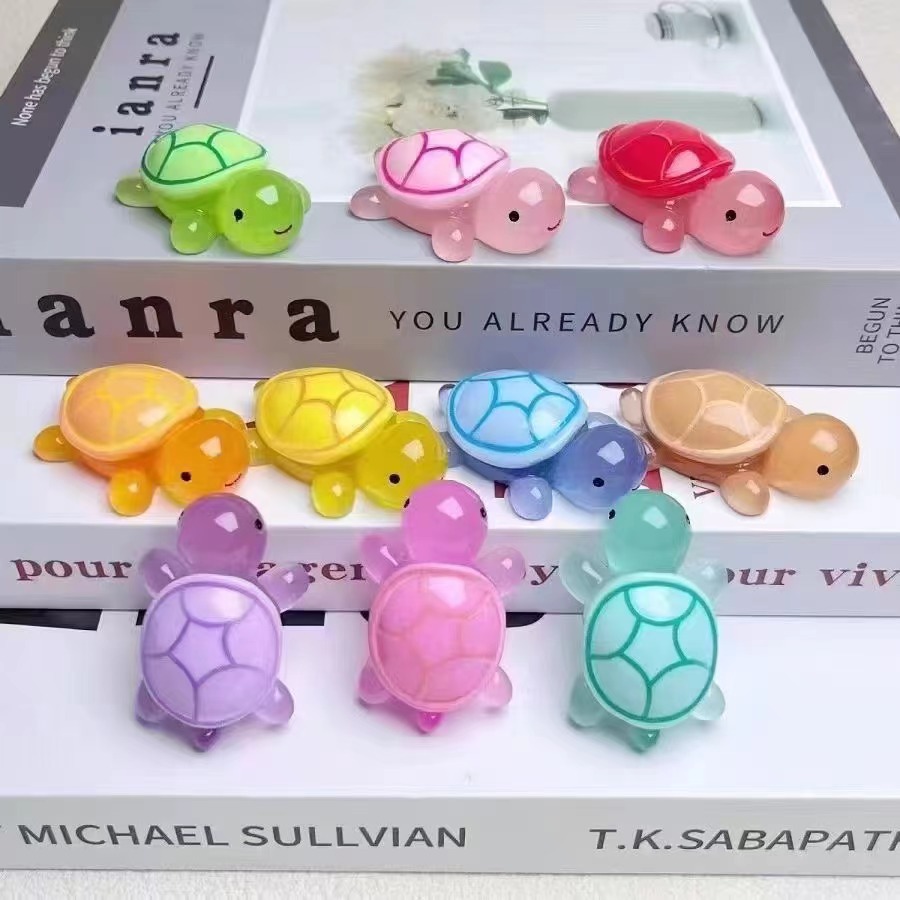 Bonita tortuga bolsa ciega sorpresa de regalo para niños barraca de colgante de resina luminosa independiente caja divertida