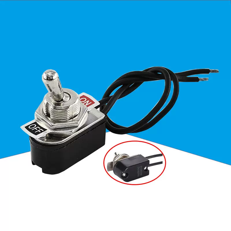 13CM带线钮子摇臂开关KNS-1两档12MM摇臂开关汽车改装
