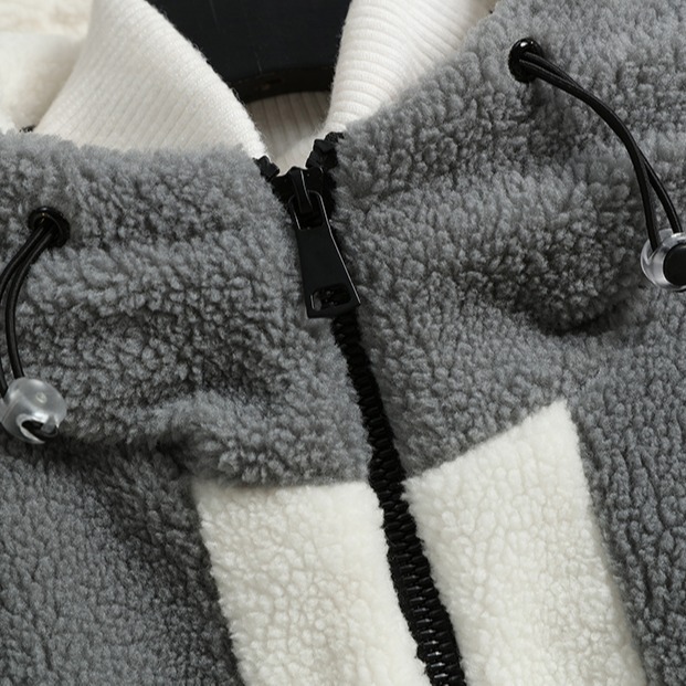 Lamb Wool Jacket Men's Jacket Loose Winter Coat Men's Trend Cotton Clothes Men's Teenagers With Cotton And Thicker_voghion.com