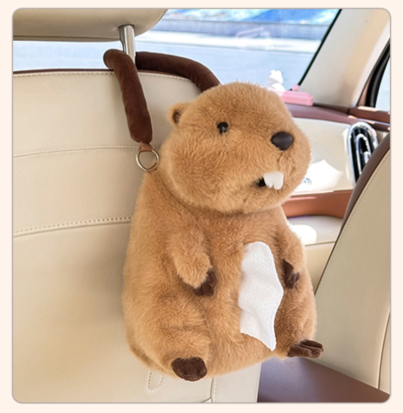 Car Tissue Box New Model Car Interior Tissue Box Hanging Type Creative Cute Car Tissue Hanging Bag Doll for Girls