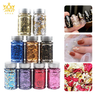 Wholesale ceiling decoration craft broken gold foil DIY painting nail art broken gold foil bottled gold foil broken gold silver copper foil