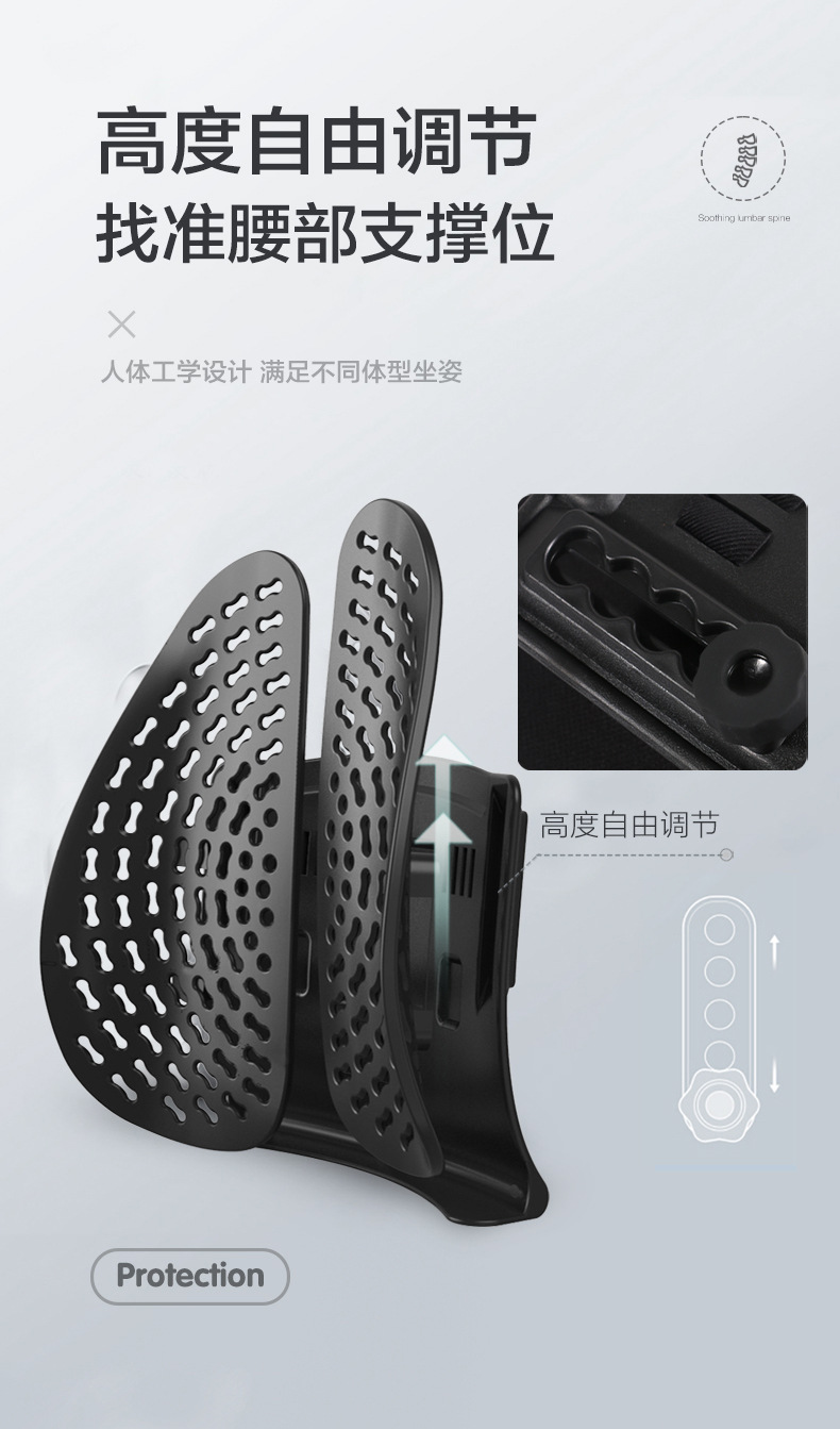 Car Lumbar Support Cushion, Office Backrest Lumbar Support, Car Driver's Airbag Lumbar Pillow, Backrest Cushion, Promotion