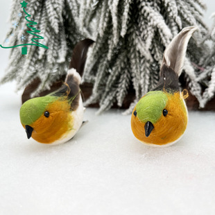 Imitation bird gold powder bird Christmas decoration gardening decoration crafts fake bird ornaments factory outlet