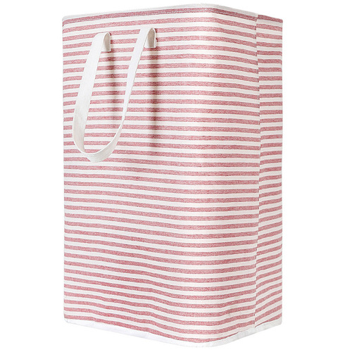 Fabric dirty clothes basket Home foldable clothes storage striped cloth dirty clothes basket