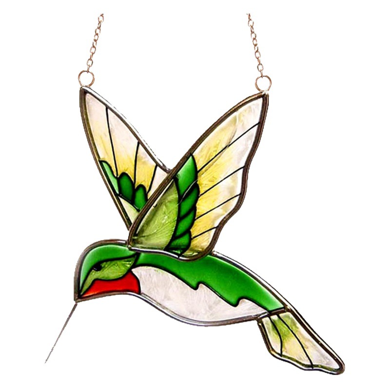 Acrílico Vismin colibrí vidriera colgante luz catcher decoración pájaro sol catcher regalo de interior