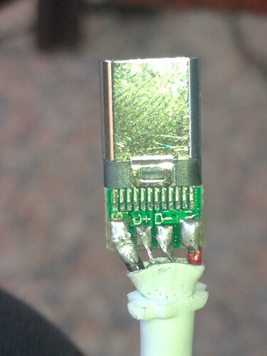 USB 3.1 C-Type Connector with PCB Board, Soldered USB 3.1C Plug, Black Housing