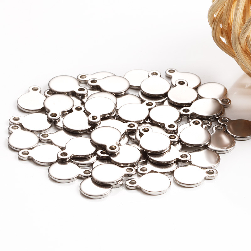 DIY Jewelry Accessories Classification 8.5*6mm 304 Stainless Steel Solid Color Pendant