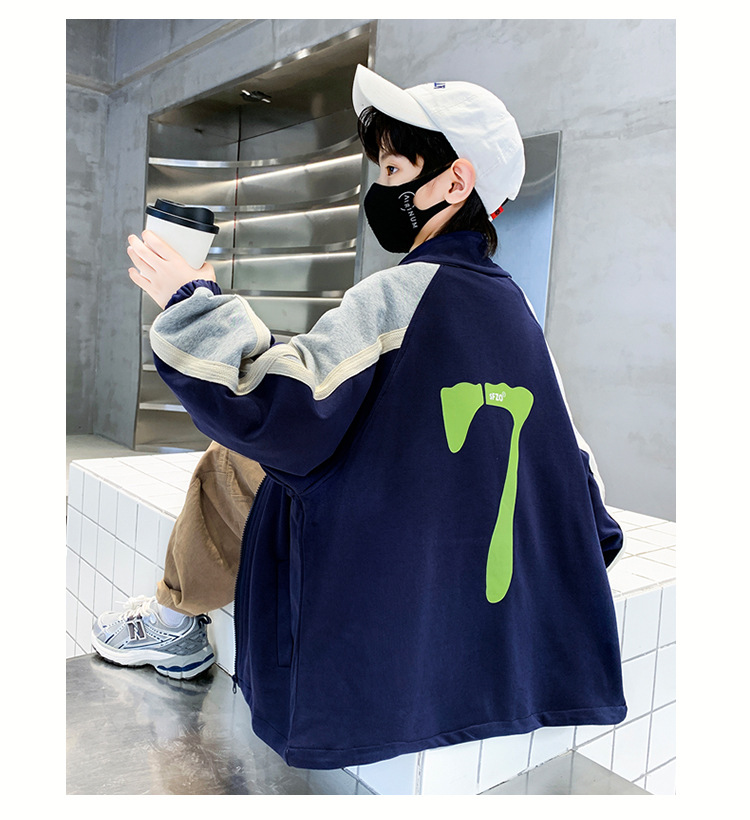 2023 New Boys' Printed Long sleeved Windbreaker South Korean Children's Foreign Style Jacket_voghion.com