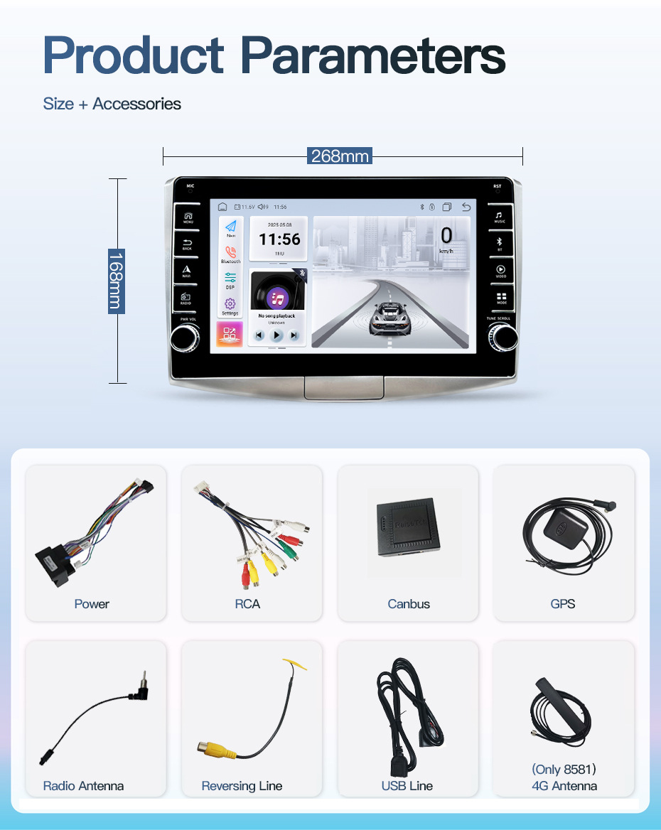 Suitable for Volkswagen Passat B6 B7 Magotan Cc Android Dual Knob Large Screen Central Control Navigation Reversing Image