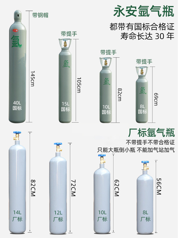 Argon arc welding high pressure gas cylinder 8L10L15L40L nitrogen oxygen carbon dioxide steel cylinder industrial gas tank argon gas cylinder