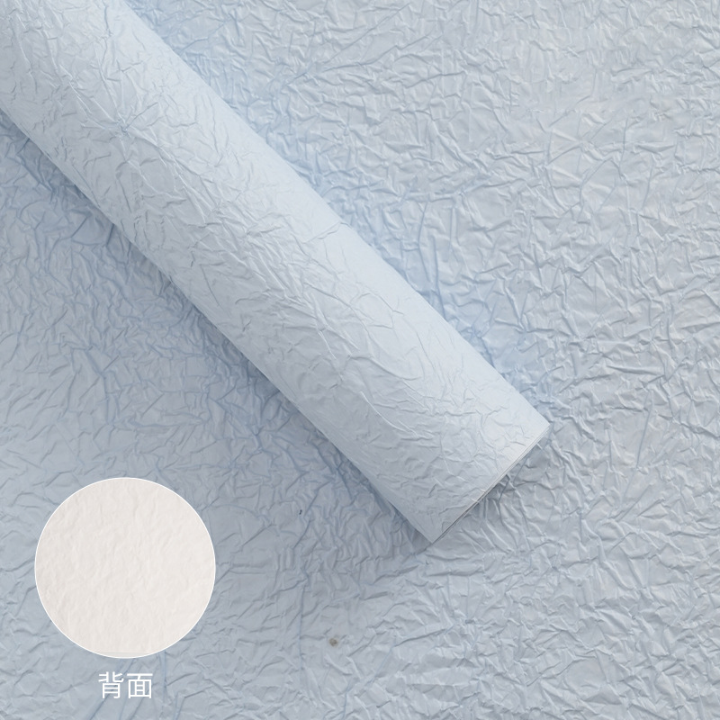Papel para envolver ramos de flores, materiales para envolver regalos, papel hecho a mano con estampado de piedra estilo coreano con tinta de efecto flotante, papel crepé texturizado.