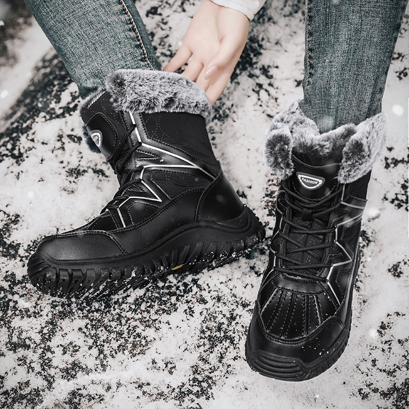 Sieviešu apavi kokvilnas apavi sieviešu ziemas augstpapēžu, plakani sniega zābaki sieviešu plus samta silti āra zābaki_voghion.com