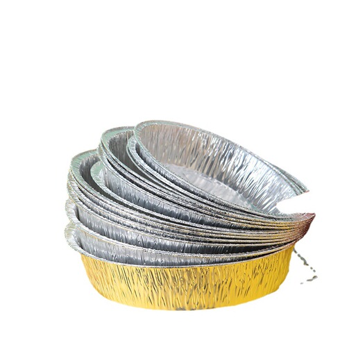 Air fryer paper disposable tin foil pad baking tray oven baking aluminum foil bowl pizza tray household round tin foil tray