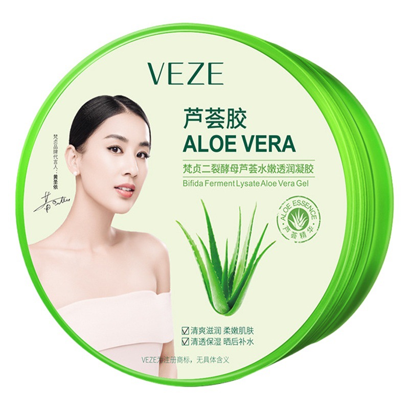 Fanzhen dividida levadura gel de aloe 300g refrescante hidratante cuidado de la piel de gran capacidad gel de aloe al por mayor