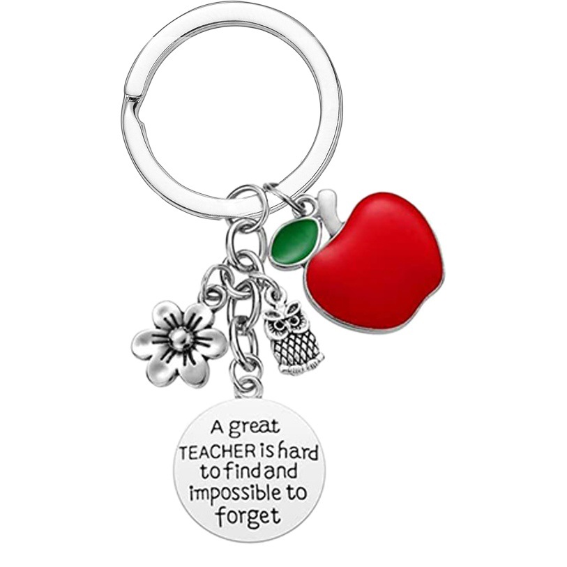 Amazon explosión llavero de acero inoxidable letras de Navidad llavero llavero llavero regalo del día del maestro