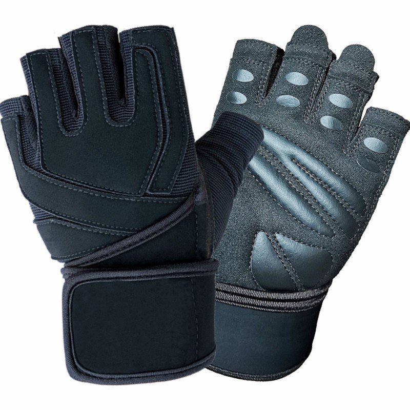 Wrist Wraps Fitness Half Finger Gloves Outdoor Sports Cycling Training Exercise Weight Lifting Squats Men and Women Dumbbell Protection Breathable