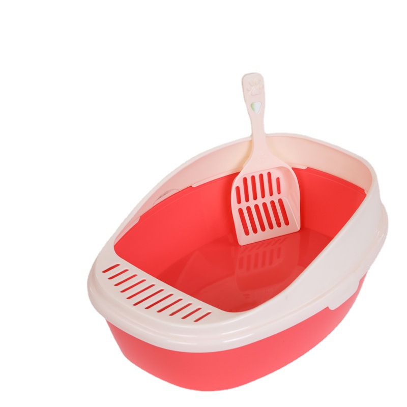 Fábrica al por mayor serie de estilo casero caja de arena para gatos gratis pala de arena para gatos inodoro para gatos serie de estilo casero caja de arena para gatos en stock