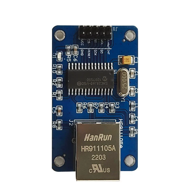 Сетевой модуль ENC28J60, интерфейс SPI, Ethernet модуль для микроконтроллерной разработки