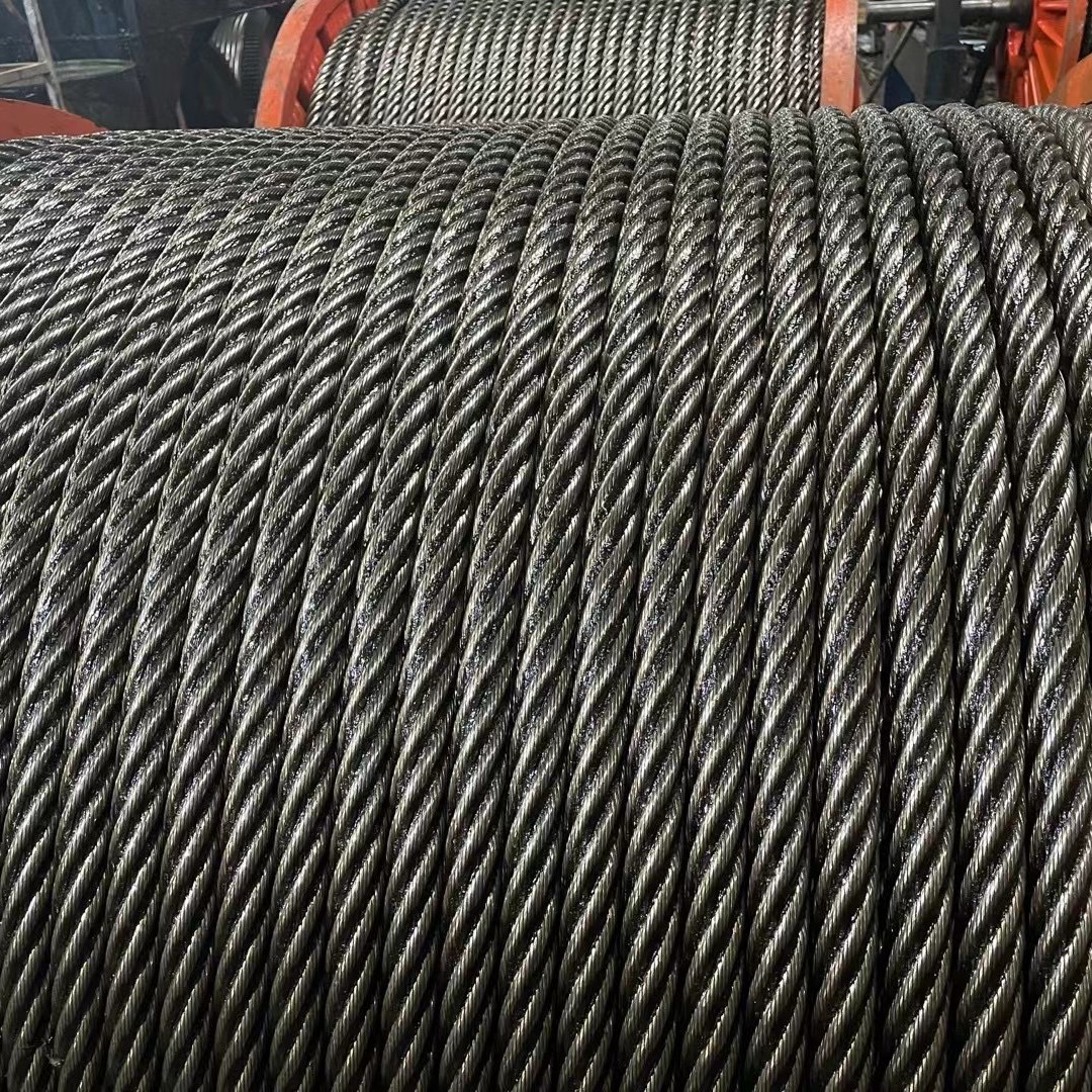 6K*36WS+IWR锻打钢芯扁丝压实股钢丝绳打桩机浮吊强夯机港口吊
