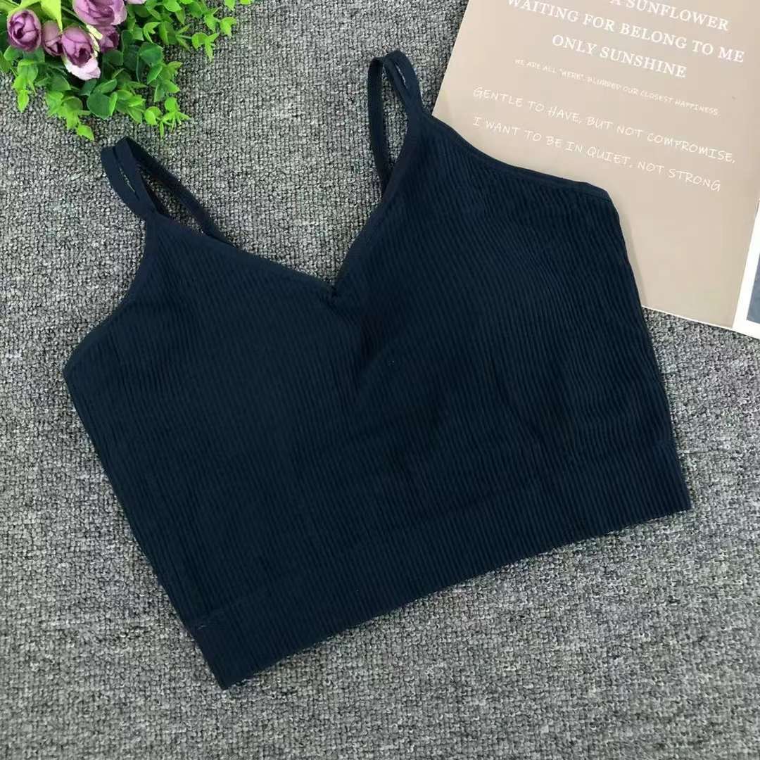 Nuevo chaleco sin costuras de alta elasticidad de alta calidad de mujer sin anillo de acero de encaje sujetador ropa interior deportiva mujer al por mayor image 3