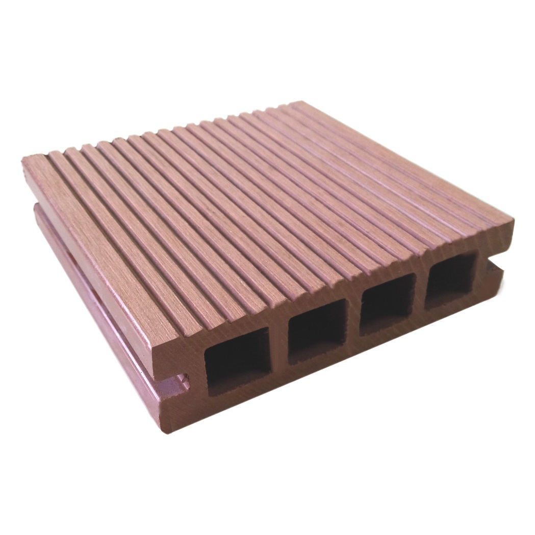 Madera plástico WPC piso generación cuadrado agujero 100*25 protección del medio ambiente plástico material de madera jardín decoración exterior tablero anticorrosión madera