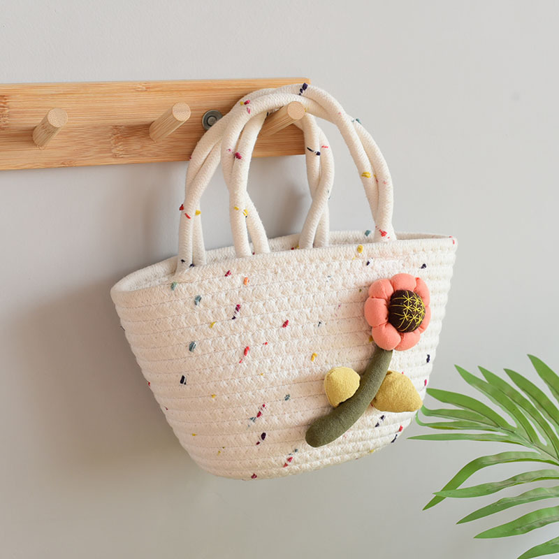 Bolso de mano de verano para mujer, estilo 2026, bolso tote tejido de cuerda de algodón, bolso de playa para viaje, venta al por mayor transfronteriza image 12
