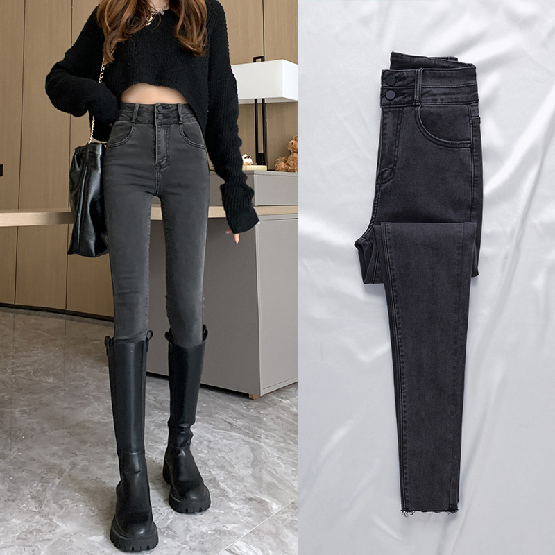 Tight-Fitting High-Waisted Skinny Jeans for Women, Summer and Spring Season, Slim-Fit Pencil Pants, Women's Long Pants That Make You Look Taller and Slimmer Tight-Fitting High-Waisted Skinny Jeans for Women, Summer and Spring Season, Slim-Fit Pencil Pants, Women's Long Pants That Make You Look Taller and Slimmer