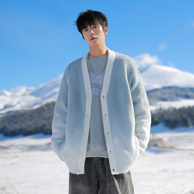 American Cardigan Fashion Sweater Men's Autumn and Winter Couple Multi-Color Outer Knitwear Men's Trendy Brand Jacket Top Clothes American Cardigan Fashion Sweater Men's Autumn and Winter Couple Multi-Color Outer Knitwear Men's Trendy Brand Jacket Top Clothes