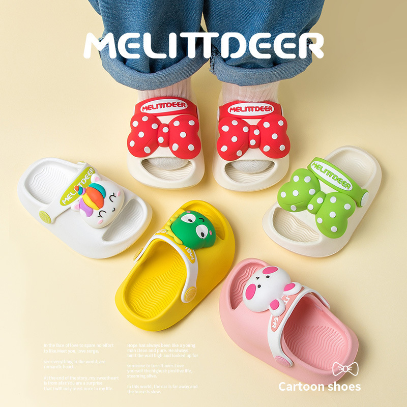 Fawn Millie summer new children's slippers cute cartoon soft bottom indoor and outdoor straps children's hole shoes wholesale