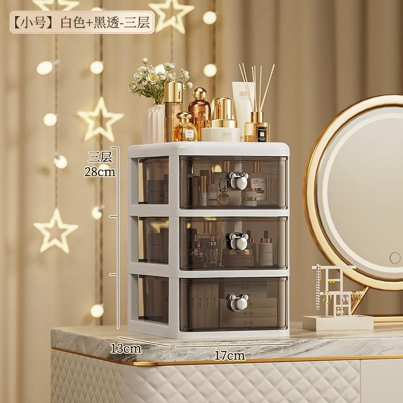 Tamaño pequeño transparente negro 3 capas