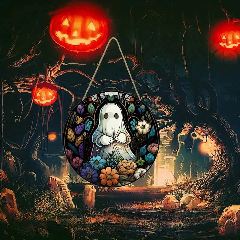 Transfronterizo serie de Halloween acrílico captador de sol artesanía decoración creativa colgante acrílico disco