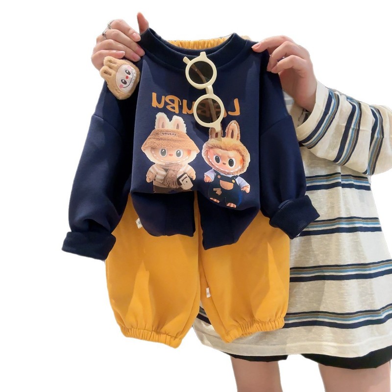2025春秋季新款儿童卫衣卫裤两件套装女宝宝可爱拉布布上衣服套装|undefined