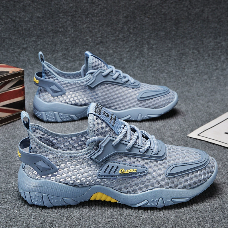 Сандалии мужские летние натурные спортивные противоскользящие, износостойкие легкие мягкие подошвы, дышащая сетчатая обувь, пляжная мужская обувь
