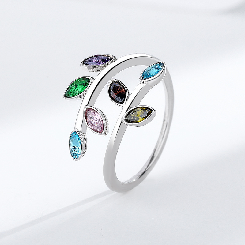 2g Weight Adjustable Ring Classification Adjustable Ring Size 1 Piece Quantity 925 Sterling Silver Leaf Adjustable Ring