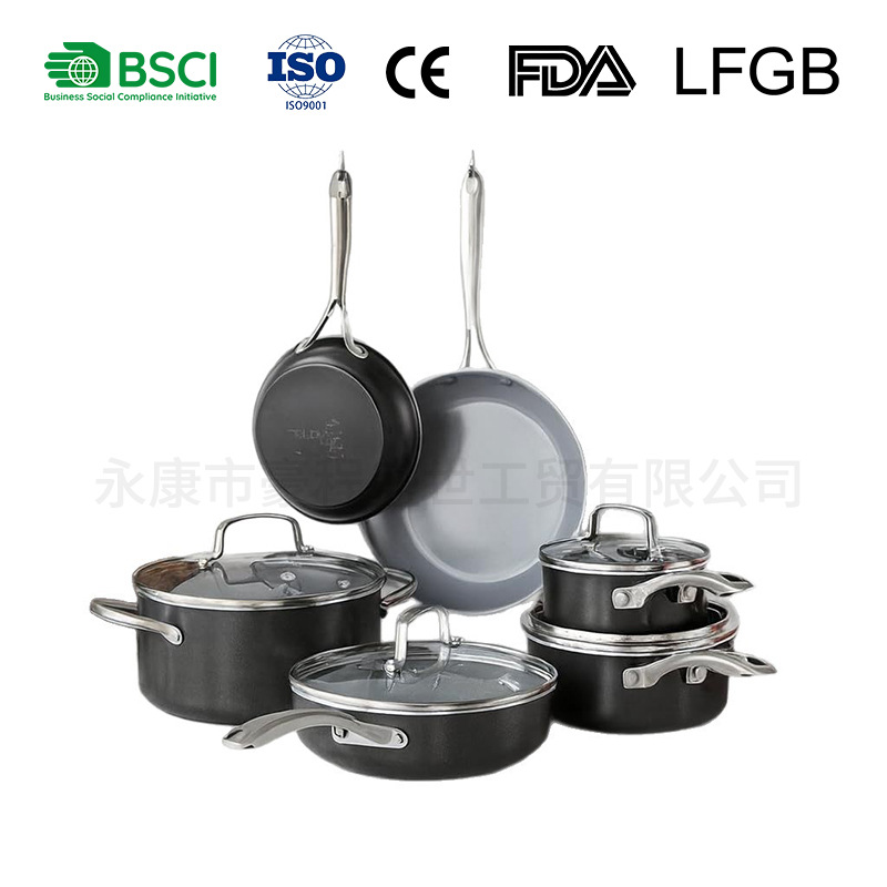 Amazon Cookware Set Frying Pan with Lid Oven Dishwasher Suitable for Home Multifunctional Cooking Tool Set