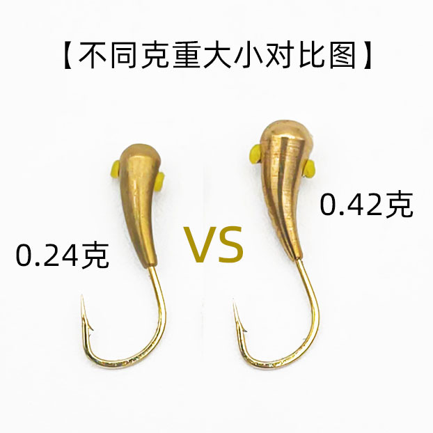 Gancho de cabeza de cobre productos genuinos mar de oro Xi colgante de cobre hecho a mano Diente de lobo tradicional N ° 5 cobre Tuo perforado pesca de invierno carpa pesca salvaje