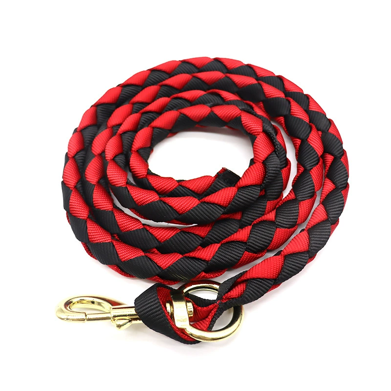 Webbing horse rope, horse bridle, horse rope, multi-color hand-knitted traction rope, equestrian equipment, horse bridle, horse reins