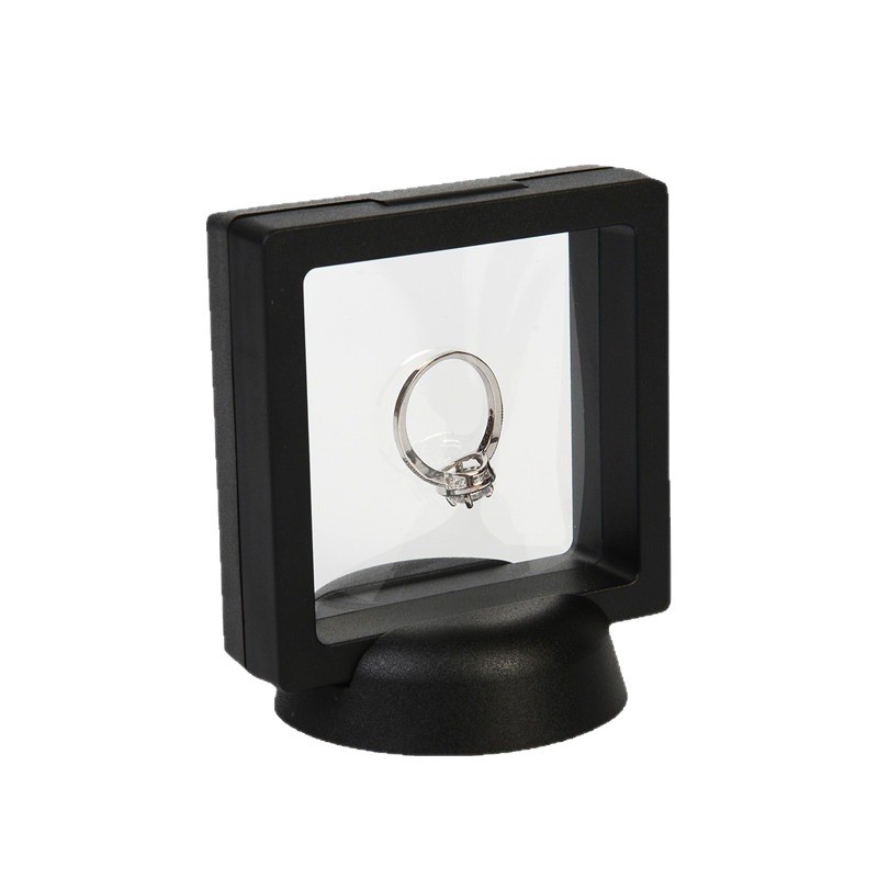 Caja de exhibición de película de PE transparente de 70*70, caja de suspensión de plástico, caja de regalo para monedas conmemorativas, insignias, joyas y monedas