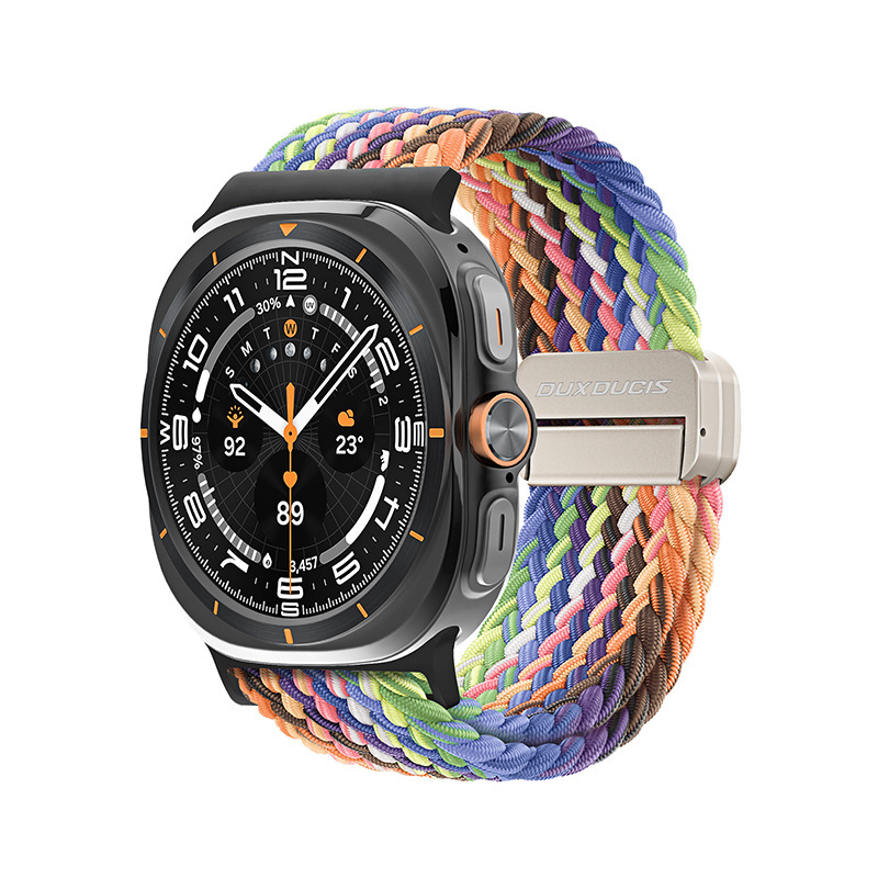 Adecuado para nylon tejido elástico Samsung correa de aleación de aluminio hebilla de succión magnética reloj deportivo correa de reloj al por mayor transfronteriza