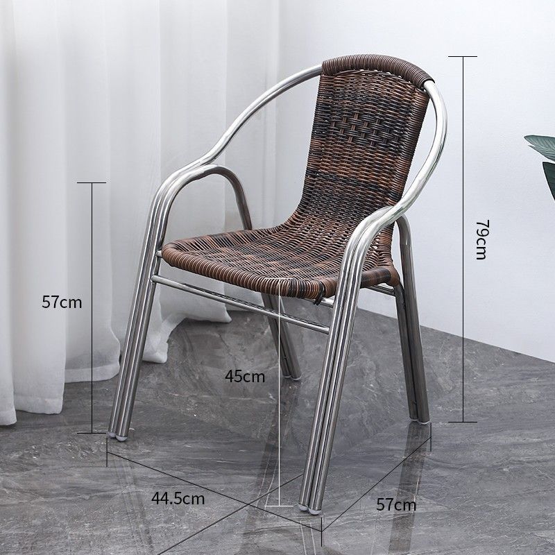 Silla de Ratán de color café modelo ordinario
